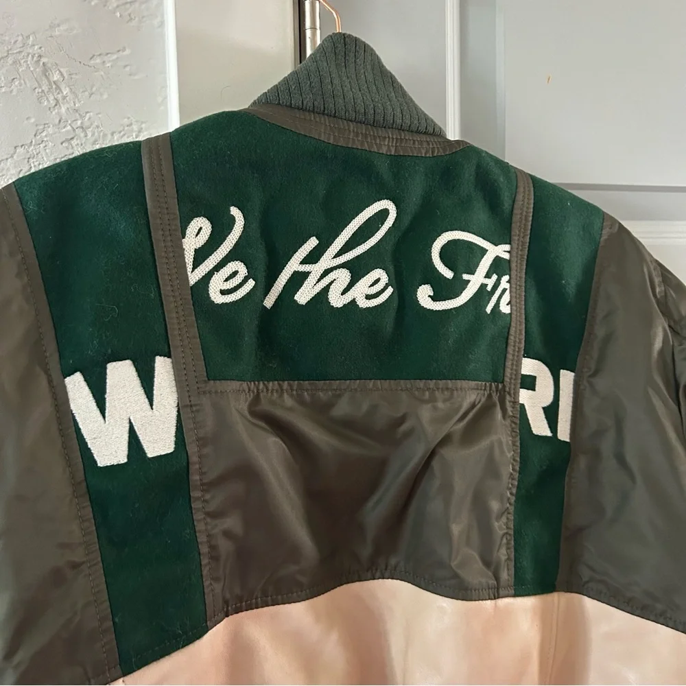 NWT Free People Triple Kick Novelty Bomber Jacket